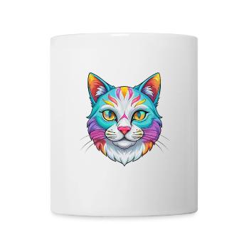 Amerikanische Polydactyl Katzenrasse Cartoon Kawaii Anima - Tasse - Weiß - Vorne