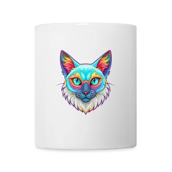 Balinesische Katze Rasse Cartoon Kawaii Tier Haustier - Tasse - Weiß - Vorne