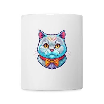 Britische Falten Kurzhaar Katzenrasse Cartoon Kawaii An - Tasse - Weiß - Vorne