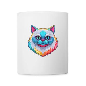 Himalaya Katze Rasse Karikatur Kawaii Tier Haustier - Tasse - Weiß - Vorne