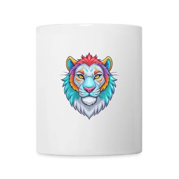 Liger Hybrid Löwe Tiger Katzenrasse Karikatur Kawaii A - Tasse - Weiß - Vorne