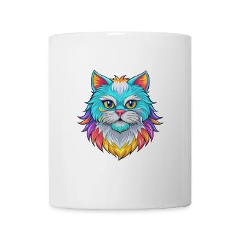 Persische Katze Rasse Karikatur Kawaii Tier Haustier - Tasse - Weiß - Vorne