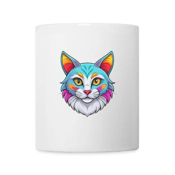 Manx Chat Race Dessin animé Kawaii Animal Pet - Mug blanc - blanc - Devant