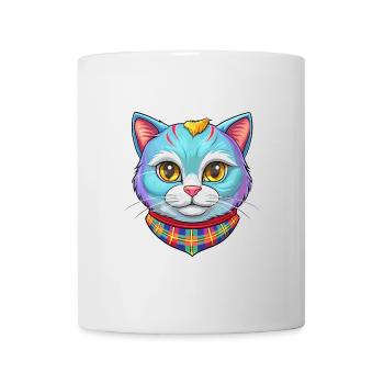 Scottish Shorthair Cat Breed Cartoon Kawaii Animal - Mug - white - Front
