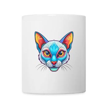 Siamkatze Rasse Karikatur Kawaii Tier Haustier - Tasse - Weiß - Vorne