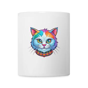 Scottish Straight Cat Breed Cartoon Kawaii Animal - Mug - white - Front