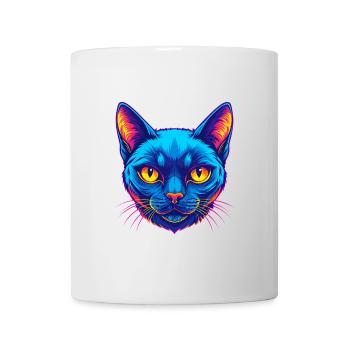Burmesische Katze Rasse Karikatur Kawaii Tier Haustier - Tasse - Weiß - Vorne
