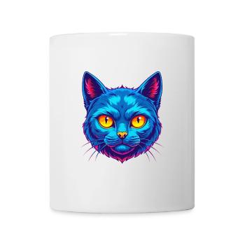 Chartreux Cat Breed Cartoon Kawaii Animal Pet - Mug - white - Front