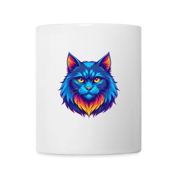 Allemand à poil long race de chat dessin animé Kawaii Animal Pe - Mug blanc - blanc - Devant