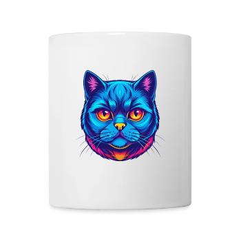 Scottish Shorthair Cat Breed Cartoon Kawaii Animal - Mug - white - Front