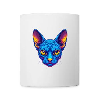 Chat Sphynx Race de chat Dessin animé Kawaii Animal de compagnie - Mug blanc - blanc - Devant