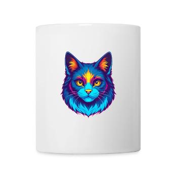 Chat turc de Van, dessin animé kawaii, animal de compagnie - Mug blanc - blanc - Devant