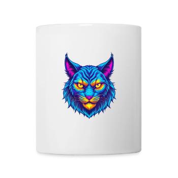 Highlander Katzenrasse Cartoon Kawaii Tier Haustier - Tasse - Weiß - Vorne