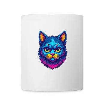 Hantilly Tiffany Katzenrasse Cartoon Kawaii Tier P - Tasse - Weiß - Vorne