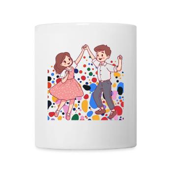 Tanzpaar Tänzerin - Tasse - Weiß - Vorne
