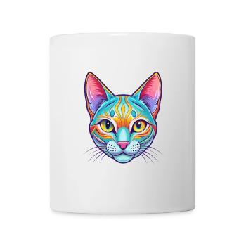 Ocicat Domestic Cat Breed Cartoon Kawaii Animal Pe - Mug - white - Front
