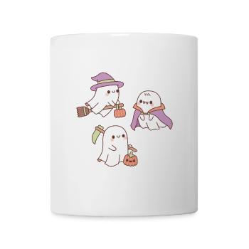 Niedliche Geister als Hexe, Sensenmann und Vampir - Tasse - Weiß - Vorne