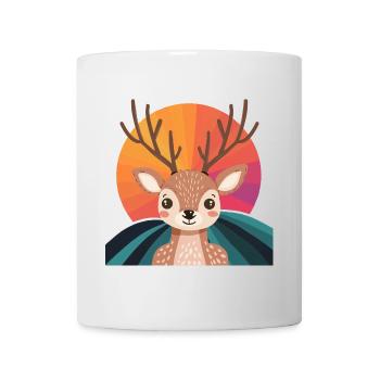Hirschgeweih Hirsch Hirschjagd - Tasse - Weiß - Vorne