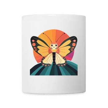 Papillon Animal Printemps - Mug blanc - blanc - Devant