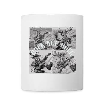 Rudolphs Rockband Illustration - Tasse - Weiß - Vorne