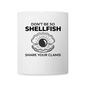 Clam Shell Seashells Collector Beachcomber Beach - Mug - white - Front