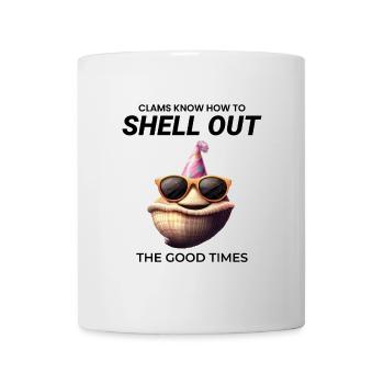 Clam Shell Seashells Collector Beachcomber Beach - Mug - white - Front