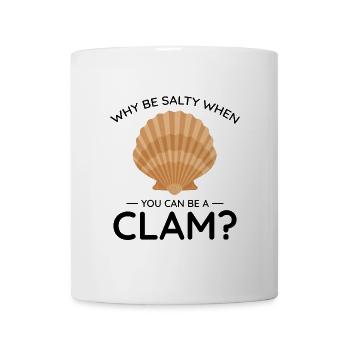 Clam Shell Seashells Collector Beachcomber Funny - Mug - white - Front