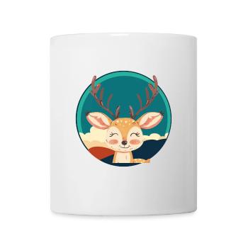 Hirschgeweih Waldbewohner - Tasse - Weiß - Vorne