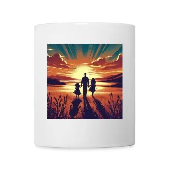 Evening walk at sunset - Mug - white - Front