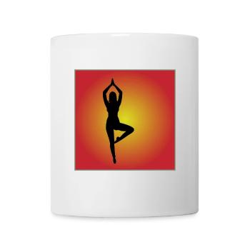 Silhouette carrée - Mug blanc - blanc - Devant
