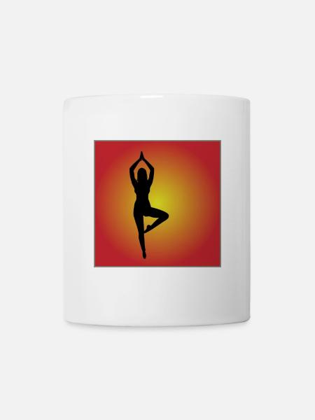 Silhouette Quadrat - Tasse - Weiß