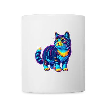 American Wirehair Cat Breed Cartoon Kawaii Animal - Mug - white - Front