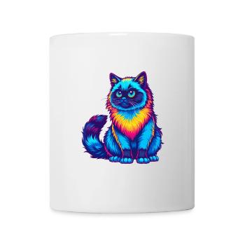 Birma-Katze, Rasse, Cartoon, Kawaii, Tier, Haustier - Tasse - Weiß - Vorne