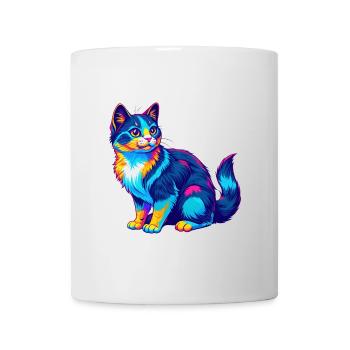 Verdünnte Kattunkatze Rasse Cartoon Kawaii Tier Haustier - Tasse - Weiß - Vorne
