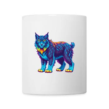 lynx eurasien chat race dessin animé Kawaii animal de compagnie - Mug blanc - blanc - Devant