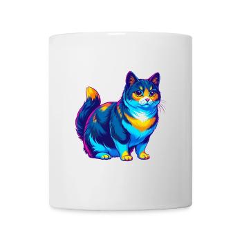 Bobtail Japonais Chat Race Dessin Animé Kawaii Animal P - Mug blanc - blanc - Devant