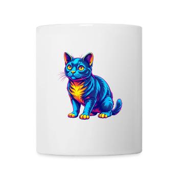 Chat brésilien à poil court dessin animé kawaii anima - Mug blanc - blanc - Devant