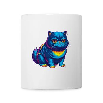 Exotische Kurzhaarkatze Rasse Cartoon Kawaii Tier P - Tasse - Weiß - Vorne