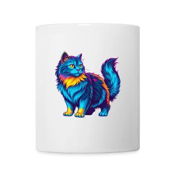 Ingwer Langhaar Katze Rasse Cartoon Kawaii Tier Pe - Tasse - Weiß - Vorne