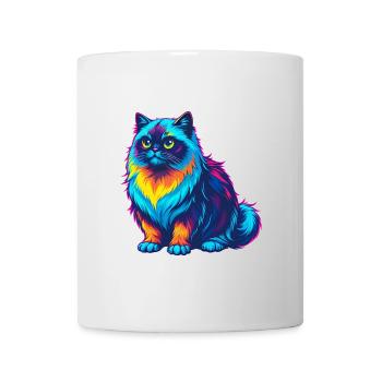 Himalaya Katze Rasse Karikatur Kawaii Tier Haustier - Tasse - Weiß - Vorne
