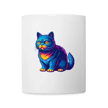 Chartreux Cat Breed Cartoon Kawaii Animal Pet - Mug - white - Front