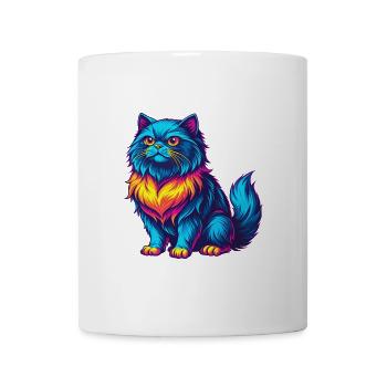 Persische Katze Rasse Karikatur Kawaii Tier Haustier - Tasse - Weiß - Vorne