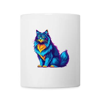 Norwegian Forest Cat Breed Cartoon Kawaii Animal P - Mug - white - Front
