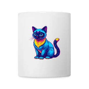Siamkatze Rasse Karikatur Kawaii Tier Haustier - Tasse - Weiß - Vorne