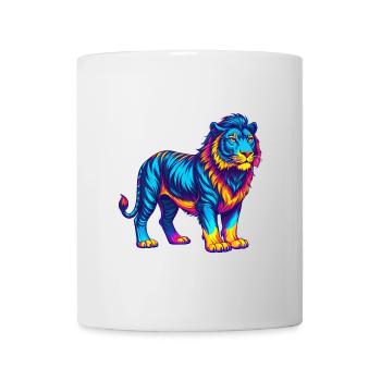 Liger Hybrid Löwe Tiger Katzenrasse Karikatur Kawaii A - Tasse - Weiß - Vorne