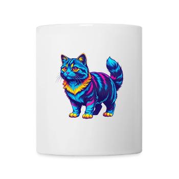 Manx Chat Race Dessin animé Kawaii Animal Pet - Mug blanc - blanc - Devant