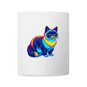 Raquette Chat Race Dessin Animé Kawaii Animal Pet - Mug blanc - blanc - Devant