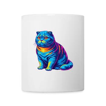 Schottische Falten Kurzhaar Katzenrasse Karikatur Kawaii A - Tasse - Weiß - Vorne