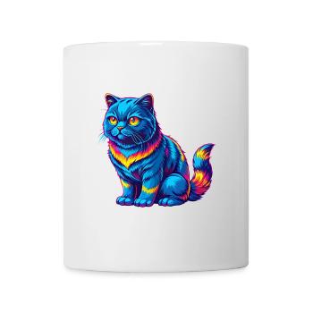 Scottish Straight Cat Breed Cartoon Kawaii Animal - Mug - white - Front