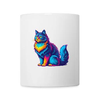 Turkish Angora Cat Breed Cartoon Kawaii Animal Pet - Mug - white - Front